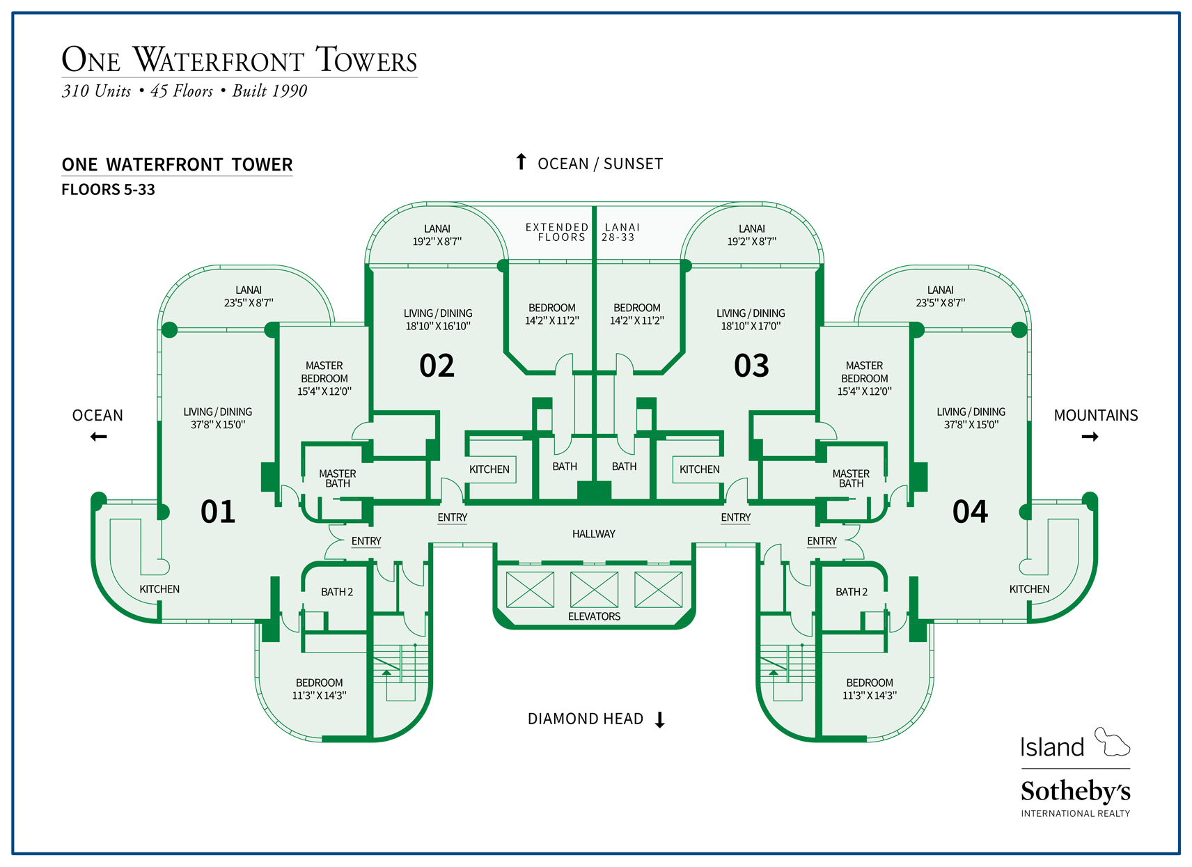 one waterfront towers map